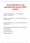 Air assault Phase 2 test questions and answers 100% passed