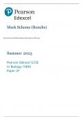Pearson Edexcel GCSE In Biology (1BI0) Paper 2F MS 202