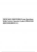 NRNP 6635 MIDTERM Exam Questions With Correct Answers Latest UPDATED 2024 (GRADED A+) 