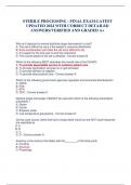 STERILE PROCESSING - FINAL EXAM-LATEST UPDATED 2024 WITH CORRECT DETAILED ANSWERS/VERIFIED AND GRADED A+