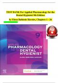 TEST BANK For Applied Pharmacology for the Dental Hygienist 9th Edition by Elena Bablenis Haveles, Verified Chapters 1 - 26, Complete Newest Version