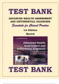 TEST BANK FOR ADVANCED HEALTH ASSESSMENT AND DIFFERENTIAL DIAGNOSIS ESSENTIALS FOR CLINICAL PRACTICE 1ST EDITION MYRICK