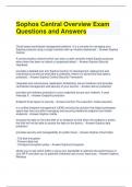 Sophos Central Overview Exam Questions and Answers