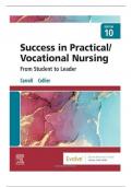 Test Bank For Success in Practical/Vocational Nursing 10th Edition by Janyce L. Carroll, Lisa; Collier||ISBN NO:10,0323810179||ISBN NO:13,978-0323810173||All Chapters||Complete Guide A+