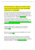 RN ONCOLOGY A RELIAS LATEST 2023- 2024 EXAM QUESTIONS AND ANSWERS  ALREADY A+ GRADED