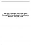 Complete Test Bank Community Public Health Nursing 7th Edition by Mary A. Nies, Melanie McEwen