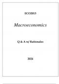 ECO 2013 MACROECONOMICS EXAM Q & A 2024.