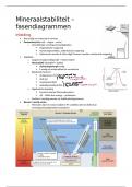 samenvatting mineraalstabiliteit-fasediagrammen (inleiding tot de mineralogie)