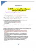 NURS 501 Advanced Physiology and Pathophysiology Latest.