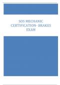 SOS Mechanic Certification- Brakes Exam Questions and Answers 2024