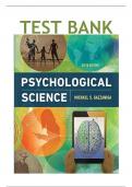 Test Bank for Psychological Science Sixth Edition by Michael Gazzaniga ISBN:9780393640342 | Complete Guide A+