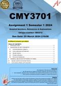CMY3701 Assignment 1 (COMPLETE ANSWERS) Semester 1 2024(666372) - DUE 25 March 2024 (3 Different essays provided) 