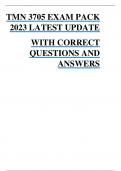 TMN 3705 EXAM PACK  2023 LATEST UPDATE WITH CORRECT  QUESTIONS AND  ANSWERS