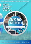 CMY3702 - Crime Typologies (Essay Answers) Assignment 1, Semester 1 2024. Provides an in-depth essay, referencing, reference list and a Table of contents.
