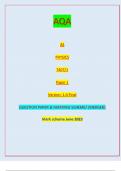 AQA AS PHYSICS 7407/1 Paper 1 Version: 1.0 Final *JUN237407101* IB/M/Jun23/E7 7407/1QUESTION PAPER & MARKING SCHEME/ [MERGED]  Mark scheme June 2023