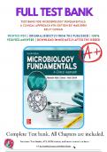 Test Bank - Microbiology Fundamentals-A Clinical Approach, 4th Edition (Cowan, 2022), Chapter 1-22 | All Chapters