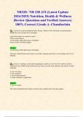 NR228 / NR 228 ATI (Latest Update 2024/2025) Nutrition, Health & Wellness |Review Questions and Verified Answers| 100% Correct| Grade A -Chamberlain