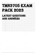 TMN3705 Exam  Pack 2023