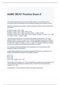 AAMC MCAT Practice Exam 2 Questions and Answers