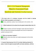 WGU C214 OA Financial Management Exam Questions and Answers Updated (2024/2025) (Verified Answers)