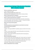  Edexcel A level biology B Biochemistry Questions With Complete Answers