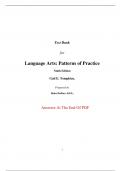 Test Bank For Language Arts Patterns of Practice 9th Edition By Gail  Tompkins (All Chapters, 100% Original Verified, A+ Grade) 