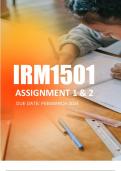 IRM1501 Assignment 1 and 2 2024