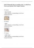 OSCE Orthopedics Review (anything with a * is added from Priest's powerpoints) With Complete Solutions