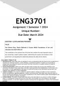 EDL3703 Assignment 1 (ANSWERS) Semester 1 2024 - DISTINCTION GUARANTEED