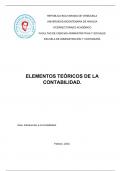 ELEMENTOS TEÓRICOS DE LA CONTABILIDAD.