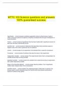    MTTC 103 Science questions and answers 100% guaranteed success.