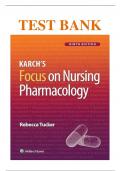 Test Bank For Focus on Nursing Pharmacology 9th Edition by Amy Karch Chapter 1-59 | Complete Guide 2023.