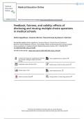 Feedback, fairness, and validity: effects of disclosing and reusing multiple-choice questions in medical schools