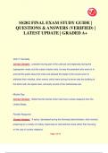 SS202 FINAL EXAM STUDY GUIDE |  QUESTIONS & ANSWERS (VERIFIED) |  LATEST UPDATE | GRADED A+