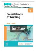 Test Bank for Cooper: Foundation of Nursing, 9th Edition All Chapters 1-21