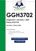 GGH3702 Assignment 1 (QUALITY ANSWERS) Semester 1 2024