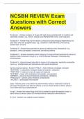NCSBN REVIEW Exam Questions with Correct Answers (2)