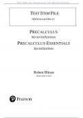        Test Bank for Precalculus 7th Edition Blitzer