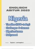 Abitur-Zusammenfassung: Nigeria - Timeline, Challenges, Nigerian Dream and Nollywood