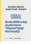 ABITUR: USA (History, American Dream, Gun ownership, etc.)