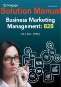 Solution Manual For Business Marketing Management B2B, 13th Edition Michael D. Hutt Thomas W. Speh Douglas Hoffman. ISBN-10: 0357718232, ISBN-13: 9780357718230