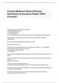 Family Medicine Board Review Questions & Answers Rated 100% Correct!!