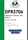 DPR3706 Assignment 1 (QUALITY ANSWERS) Semester 1 2024