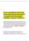 RN ATI LEADERSHIP PROCTORED EXAM 2023-2024 WITH NGN|WITH 100 QUESTIONS WITH CORRECT ANSWERS ALREADY GRADED A+