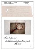 Text Interpretation, Theory and Method - ECH2601