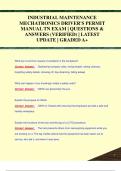 INDUSTRIAL MAINTENANCE  MECHATRONICS DRIVER'S PERMIT  MANUAL TN EXAM | QUESTIONS &  ANSWERS (VERIFIED) | LATEST  UPDATE | GRADED A+