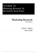 Test Bank For Marketing Research 9th Edition By Alvin Burns, Ann Veeck (All Chapters, 100% Original Verified, A+ Grade)