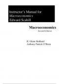 Instructor Manual For MacroEconomics 7th Edition By Glenn Hubbard, Anthony Patrick O'Brien (All Chapters, 100% Original Verified, A+ Grade) 