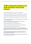 TFM01 Extinguisher Statutes and Rules Questions with Correct Answers 