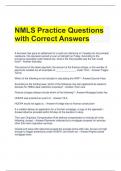 NMLS Practice Questions with Correct Answers 
